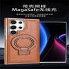 Magnetic Leather Phone Case With Kickstand Galaxy S26 Ultra S25 S24 S23 - Shockproof