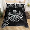 Octopus Duvet Cover Twin Queen King Size Tentacles Bedding Set Sea Animal Underwater World Quilt Cover Gothic Comforter Cover
