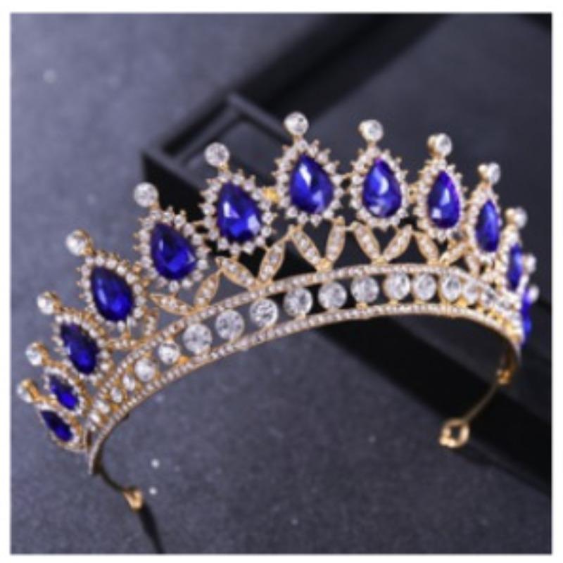 

Baroque Crown Tiara Rhinestone Alloy Headband Crown Bride High End Wedding Banquet Accessories