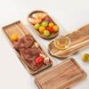 Natural Wood Display Tray Portable Kitchen Storage Plate for Tableware and Cups Japanese Inspired Home Adults Use