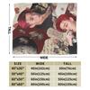 Kpop Ateez Choi San Blanket Warm Print Plush Throw Blanket For Bedroom Picnic Flannel Bedspread Bed Cover