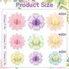 9pcs/set Colorful Paper Flower Hawaiian Style Sunflower Honeycomb Paper Baby Shower Hanging Decorations Wedding Garden Party