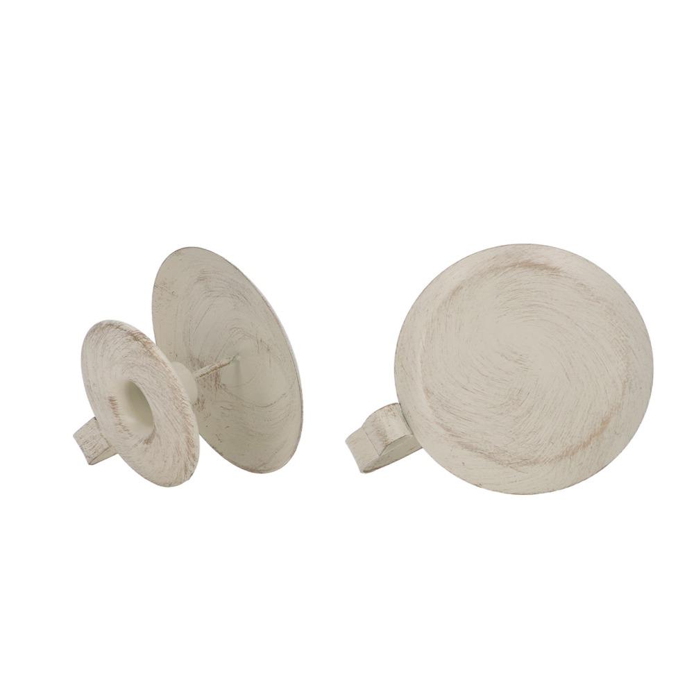 2pcs Iron Iron Candle Holder Antique Candlestick Holder Ceramic Candle Holders  Tabletop Display