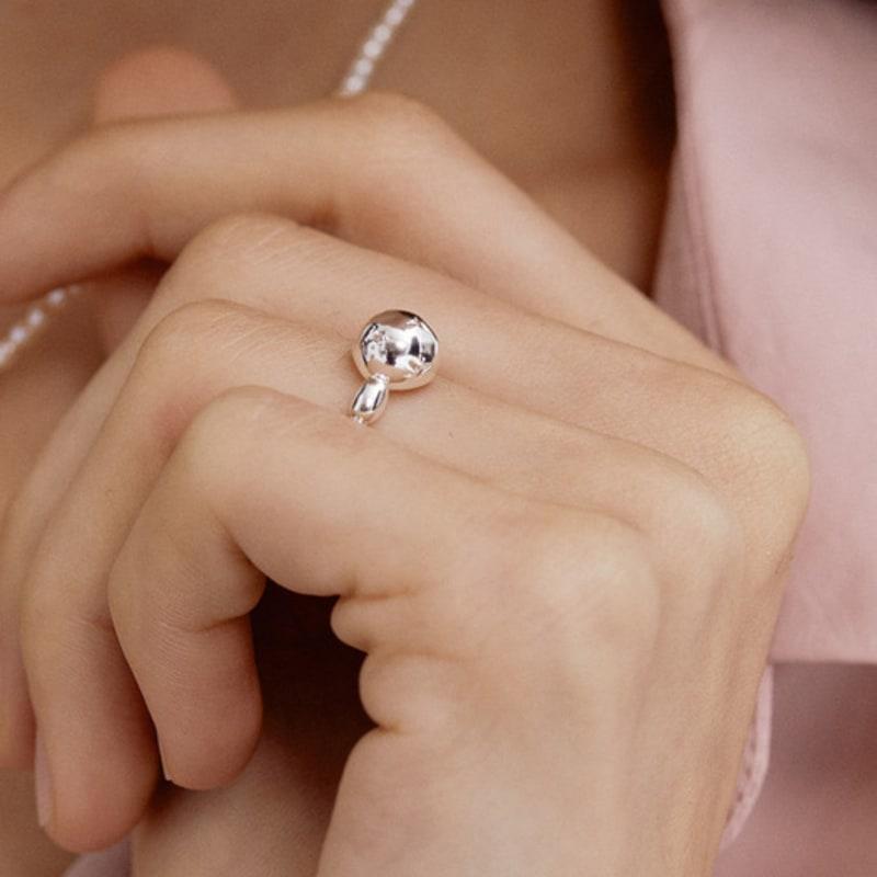 Tatiana (SILVER925) Glitter Draw Ball Ring CR1813