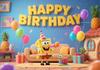 SpongeBob SquarePants Fun Backdrop Banner Classic Cartoon Underwater Theme Kids Boys Girls Birthday Decor Background Supplies