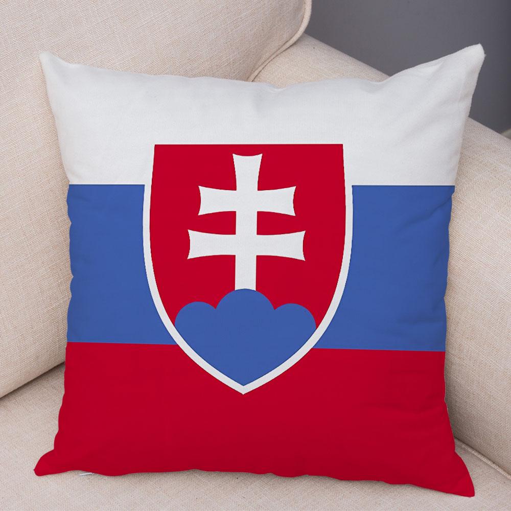 Style National Flag Cushion Cover for Sofa Home Car Decor Geometric Print Pillowcase Super Soft Plush Pillow Case Xcm