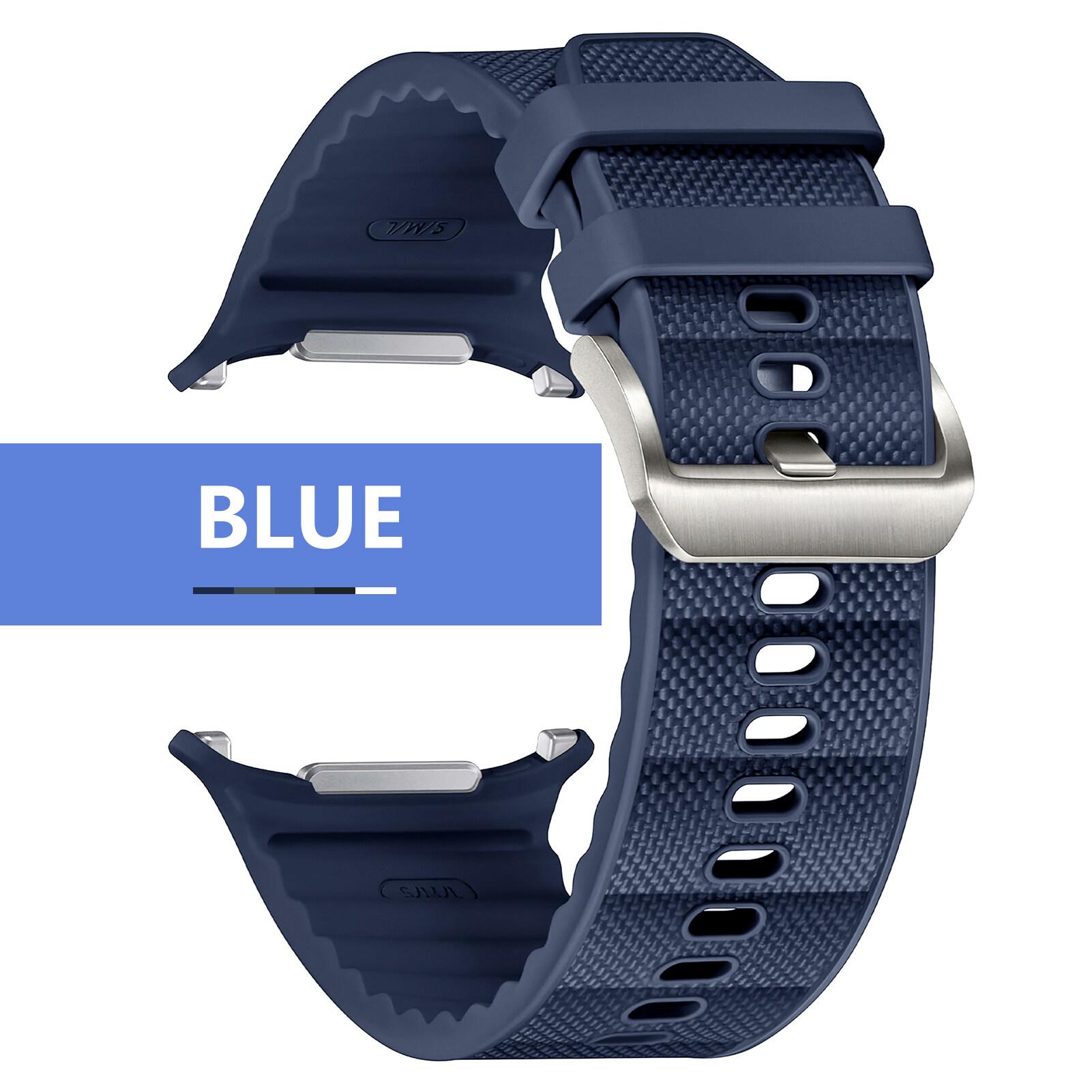 

Official band For Samsung Galaxy Watch Ultra 47mm Strap Functional Silicone+Nylon sport Bracelet Galaxy Watch Ultra(2025) 47mm Galaxy Ultra(2025) midnight синього кольору