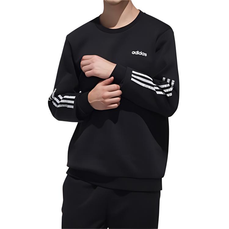 adidas Neo Crew Neck Sweatshirt Men Tops Black DZ7693