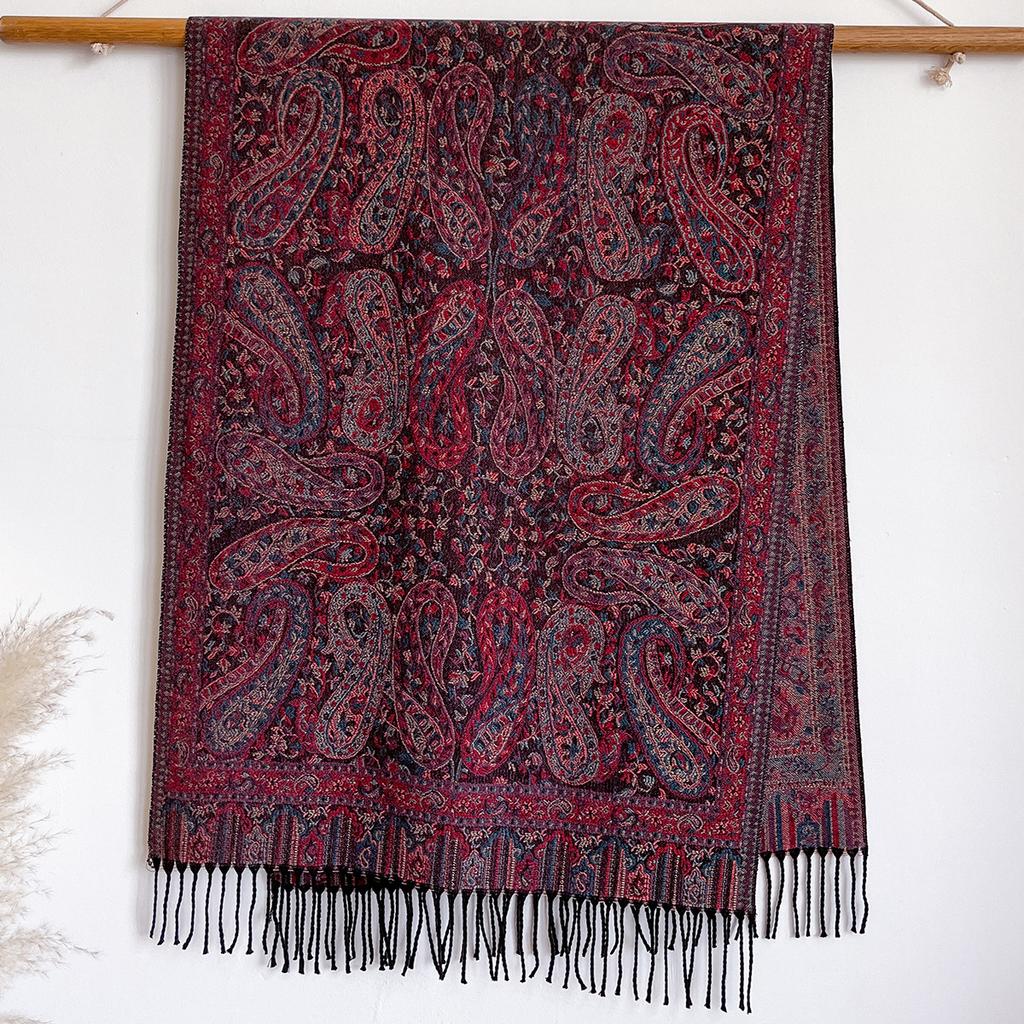 Retro Ethnic Style Imitation Cashmere Popular High-End Atmosphere Jacquard Cashew Shawl Versatile Scarf