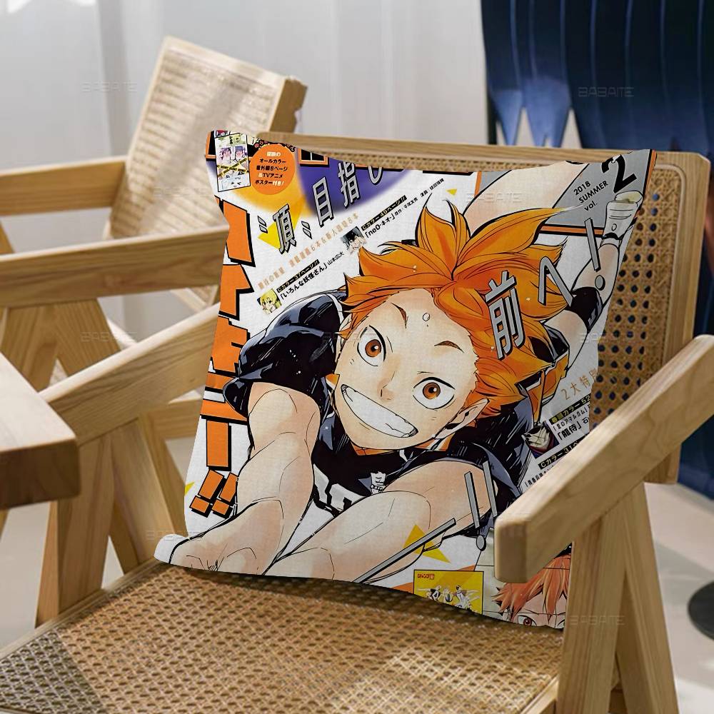 Haikyuu Japan Anime Pillowcase Toon Gift Cushion Cover Bedroom Home Sofa Chair Seat Decor Pillow Case