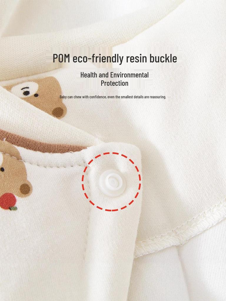 150g Quilted Cotton Baby Bodysuit - Thick, Class A, Autumn/Winter Newborn Homewear