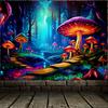 VIKAMA Fluorescent Forest Landscape Tapestry Bedroom Decorative Tapestry Bedroom Office Living Room Home Decor
