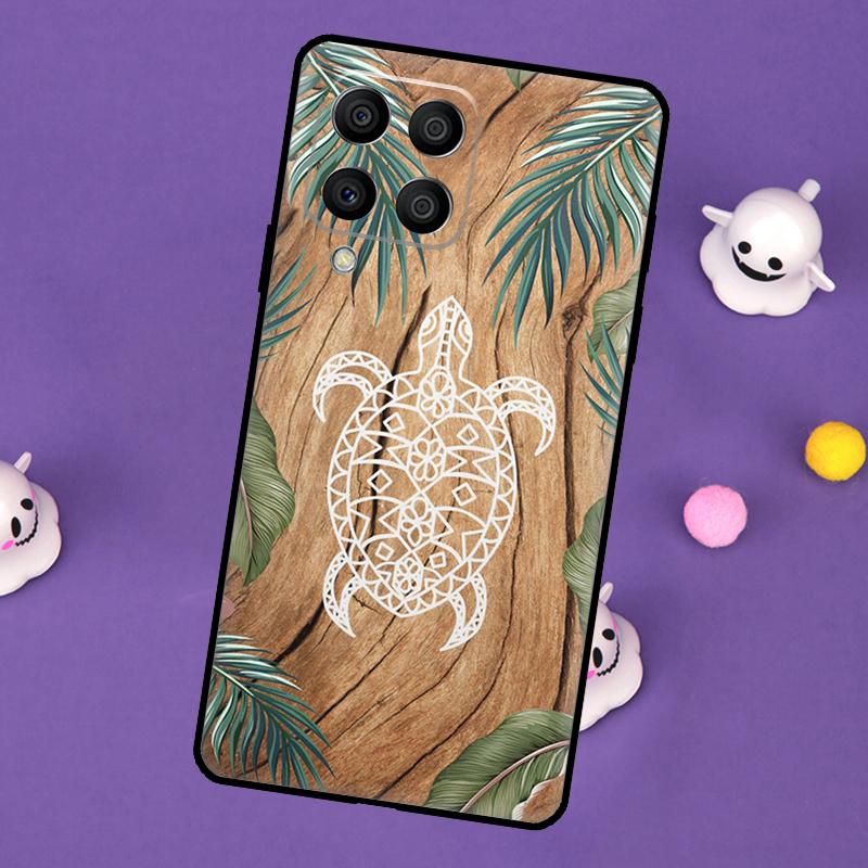 Turtle Wood Pattern Cover For Samsung Galaxy M11 M51 M31 M33 M13 M23 M53 M15 M55 M14 M34 M54 M20 M32 M52 Case