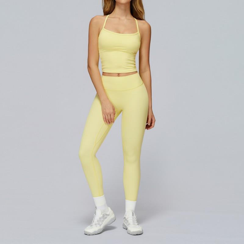 Womens Quick Dry Stretchy Yoga Set Workout Running Sport Outfit