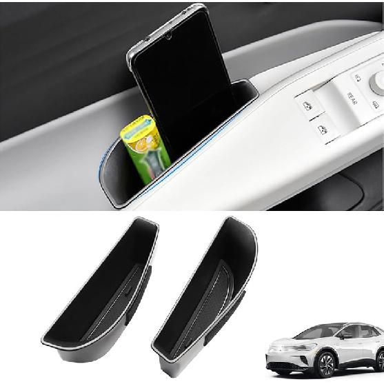 Compatible with 2023 VW ID.4 Center Console Organizer Tray, for VW ID4 Console Organizer Tray 2023, for ID4 Center Armrest Storage Box Door Side Organizer Tray