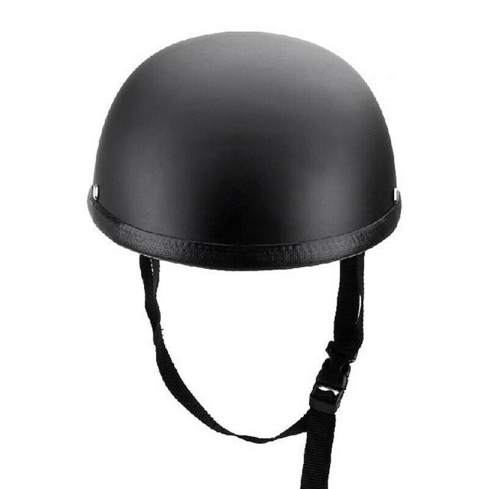 M/L/XL Vintage Motorcycle Cruiser Helmet Half Face German Helmet Motorcycle Helmet Bright Black Car-styling DOT