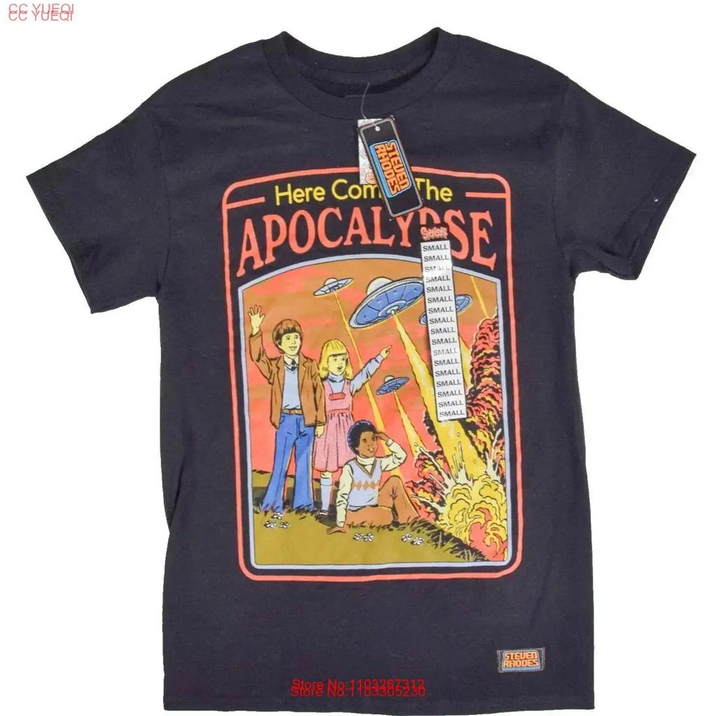 Nwt Spencers Steven Rhodes Here Comes The Apocalypse Black T Shirt Size S Vintage Stretched Designer Clothes Slightly