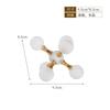 Glass Handicrafts Frosted Crystal Ball Geometric Molecule Cell Ornament Metal Figurine Home Decoration Accessories
