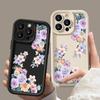 For iPhone 16 Pro Max 15 Pro 14 Plus 13 12 11 XS 8 7 Case Colorful Floral Print Lens Protection Shockproof Matte TPU Soft Phone Cover