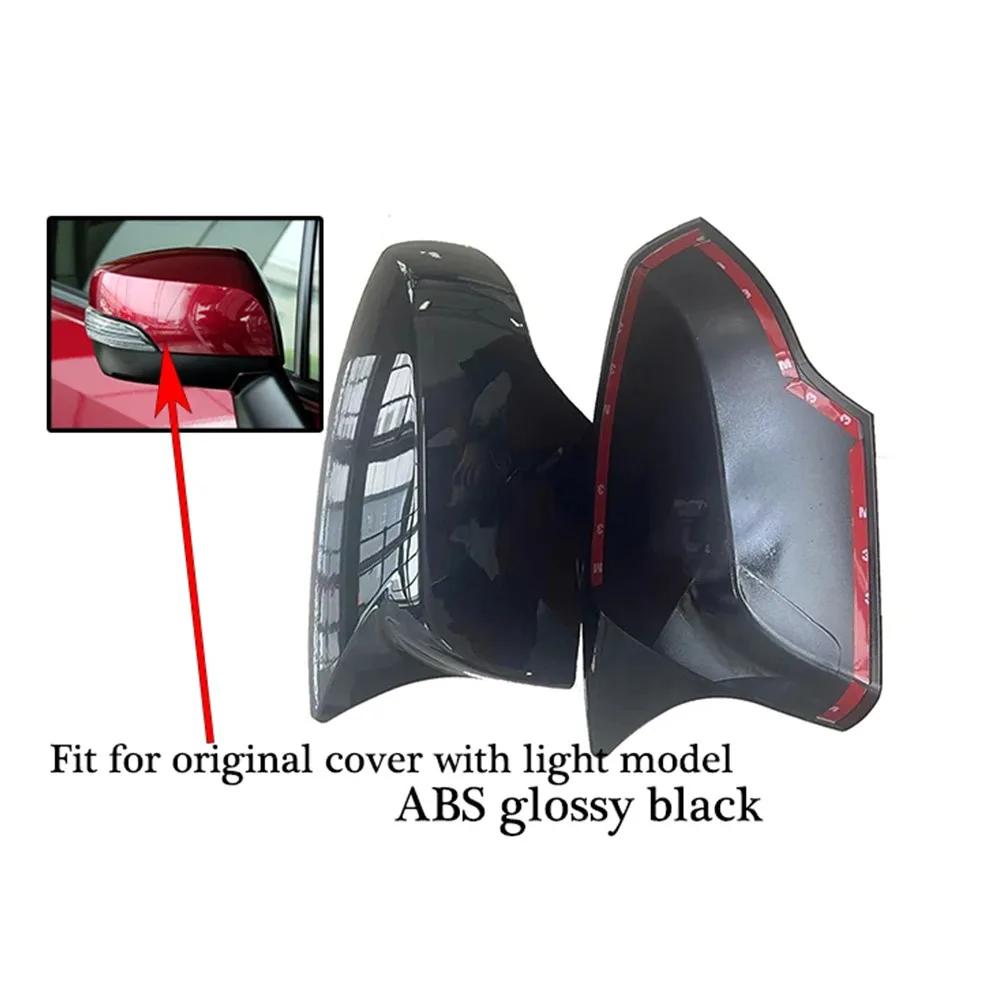 

For US Subaru Forester Impreza XV Rearview Side Mirror Cover Wing Cap Exterior Door Case Trim Car Accessories A Gloss Black