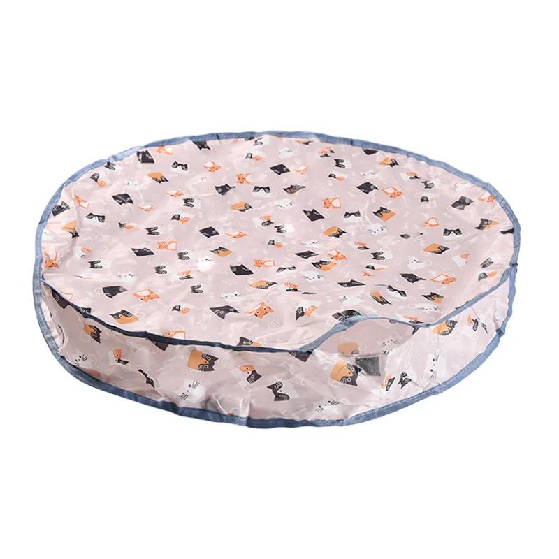 Double Layered Cat Toys Circular Cover Gaming Cover Pet Kittens Games Plush Stuffed Hidden Toys Plastic Interactive Pet Products with Charge Jump Ball