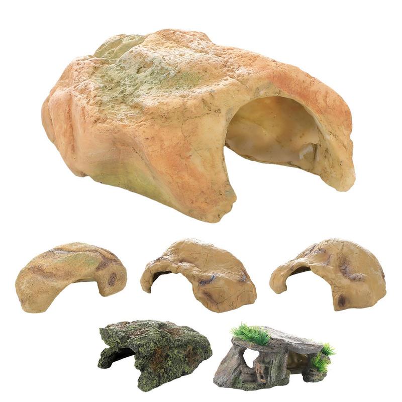 Fischversteckhöhle Natürlicher Reptilienversteckfelsen Höhle Versteck Schildkrötenhöhle Beckenzubehör Für Reptilien Eidechsen Schildkröten Fische