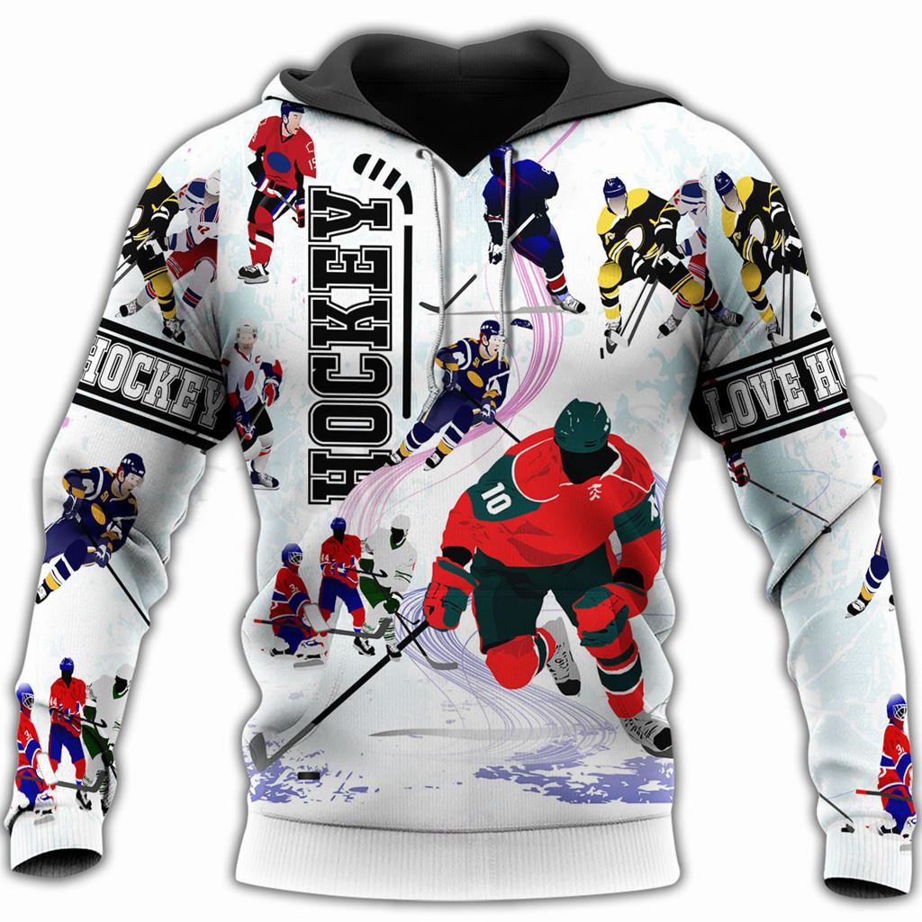 Buy New Fashion Men 'S Hoodie Ice Hockey Sport 3d Printed Sweatshirt Autumn Unisex Zip Hoodie 