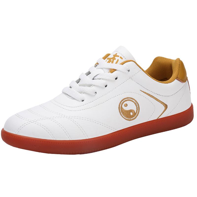 Shoes Soft Leather Tai Chi Shoes Men's and Women's Martial Arts Shoes Non-slip Tai Chi Kung Fu Sneakers