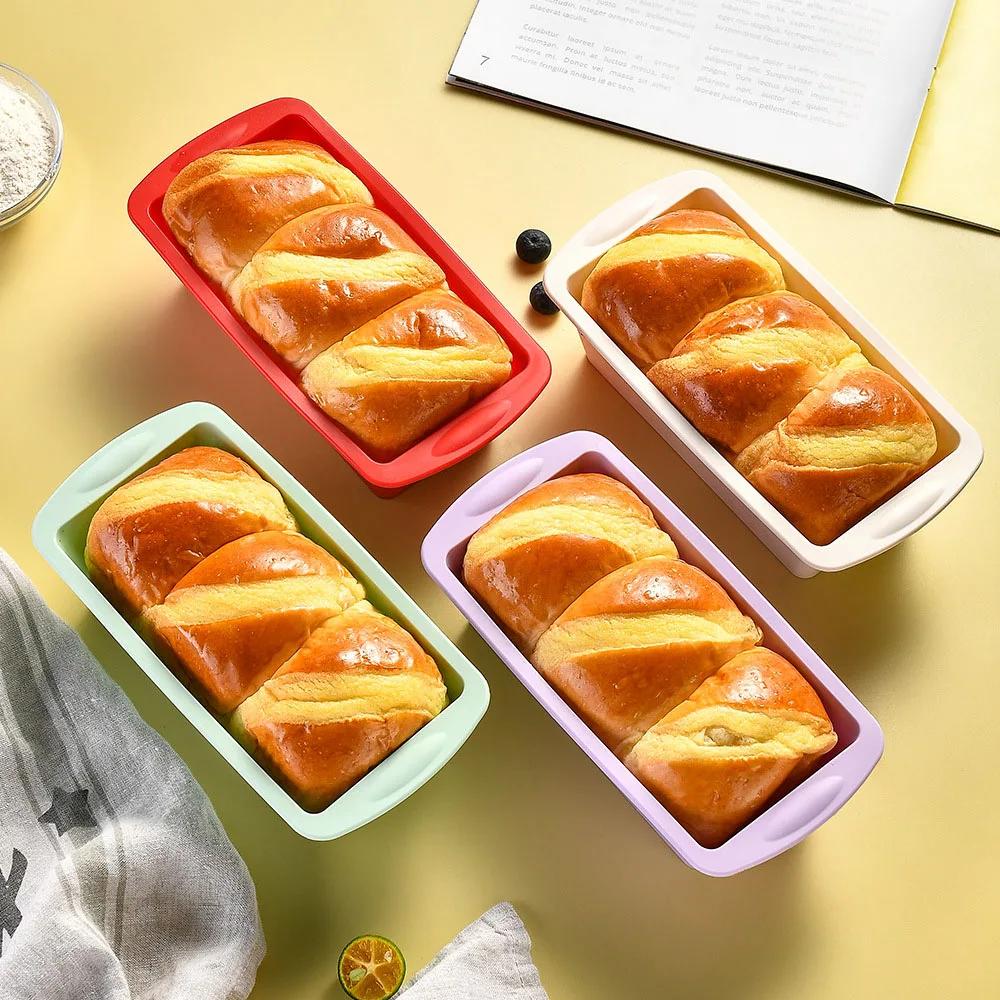 1Pc Silicone Baking Molds NonStick Rectangle Cake Pans Loaf Pan Easy Release Bread Toast Mould Kitchen Accessories Pastry Tool
