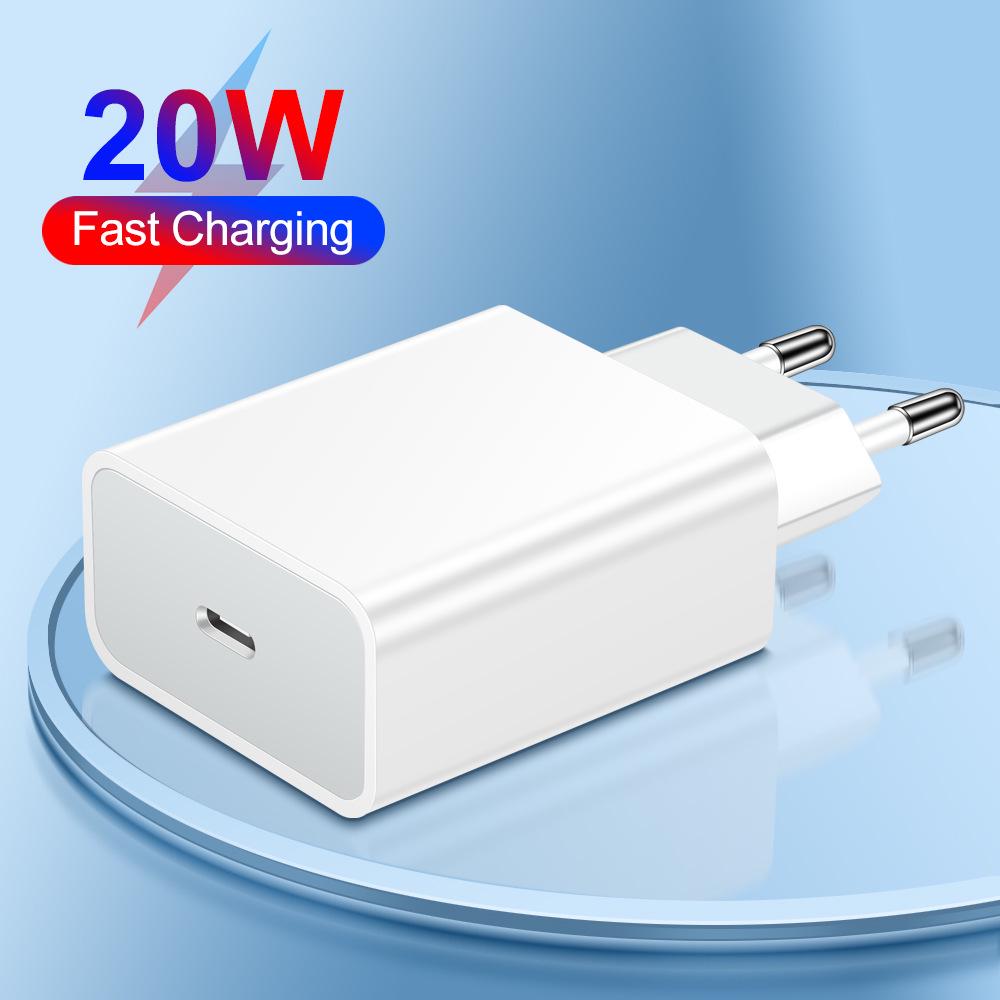 20W QC3.0 PD Single Port Mobile Charger with US/EU/UK Adapter