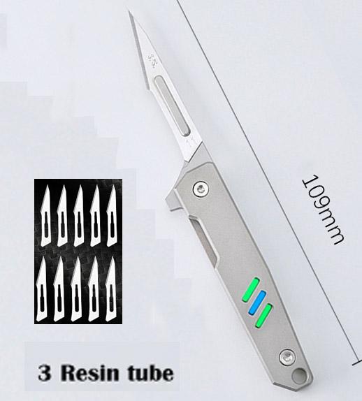 NEW NO11 Replaceable Blades Scalpel Folding Knife Quick Open Bottle Opener Keychain EDC Folding Knife 10 Blade Free Useful Tool