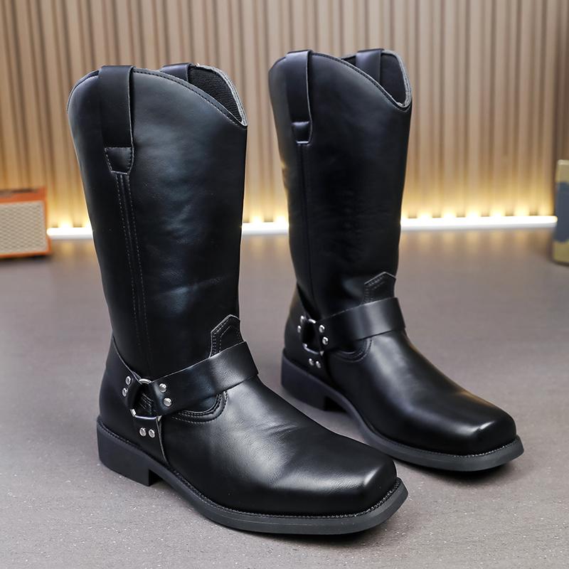 Fashion Leather casual Boots men loafers Luxury Design Slip on male dress Boots leisure style big size good Wear-resistant sole