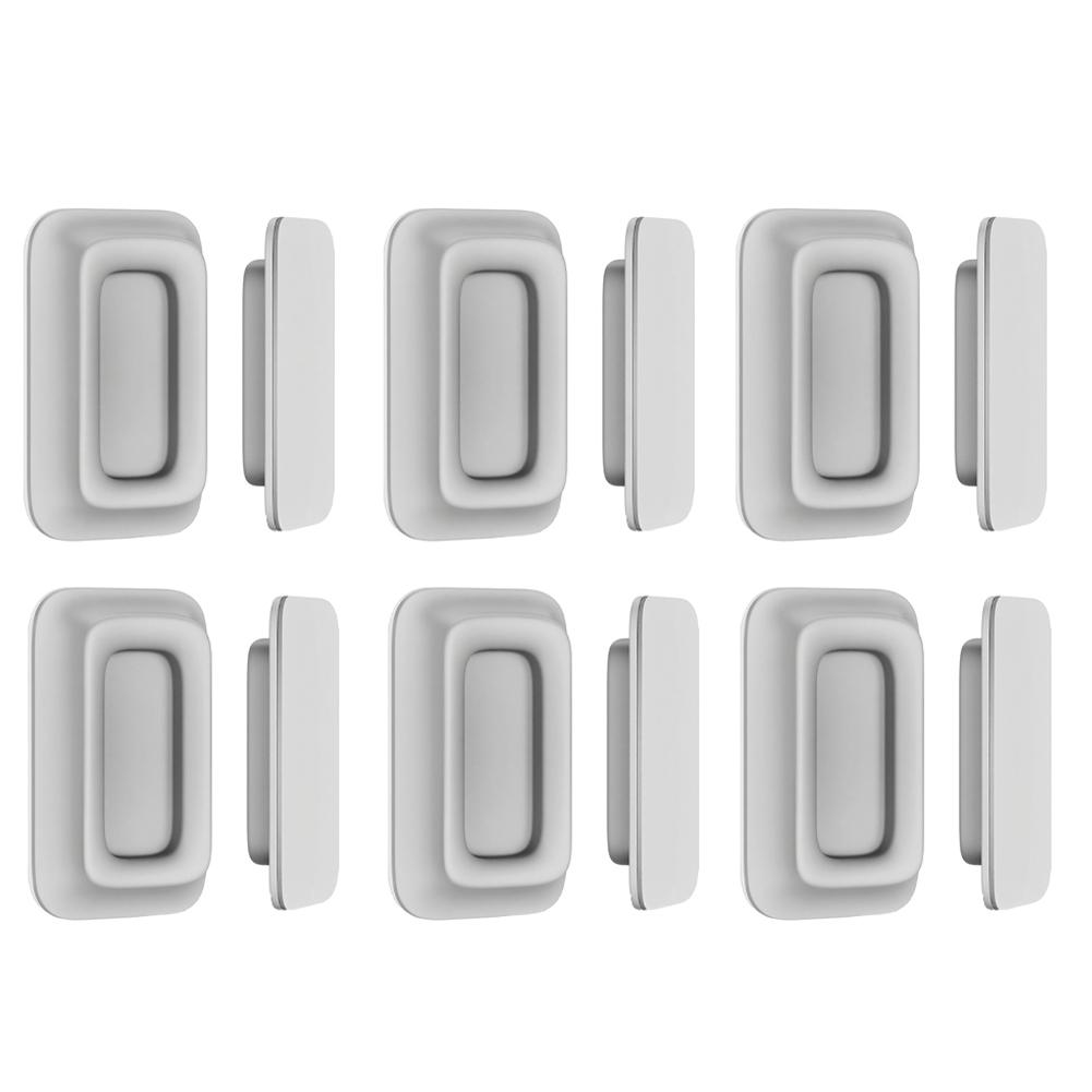 6Pcs Magnetic-Remote Control Holder Wall Mount No-Drill Self-Adhesive For Air Conditioner TV Remotes, Storage For Backside Rack