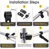 M8 Motorcycle Foot Rests Fit 1.22-1.29In Motorbike Brackets Foldable Foot Pegs Front Footpeg Rear Footpeg Anti-Skid Rearsets Folded Footrest 90