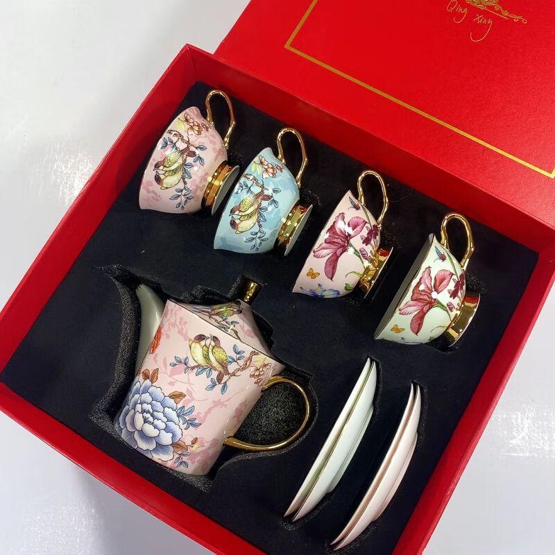 TXRMDX European Bone China Coffee & Tea Cup Set