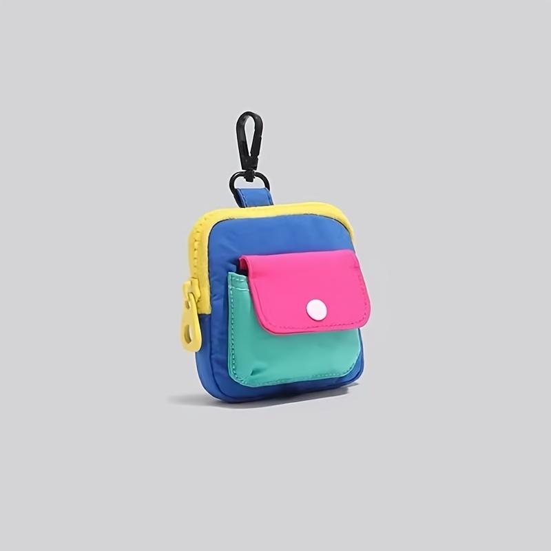 

Cute Macaron Mini Nylon Storage Bag - Portable Coin Purse & Organizer for Earbuds, Lipstick & Removers, Ideal for Travel & Gym