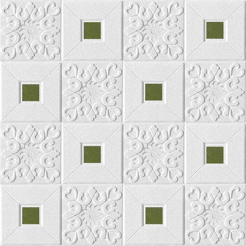 12ks 3D matné samolepky na střechu Pěnové stropní obklady Home Dekor Lepidlo Vodotěsné Dekorace do obývacího pokoje Vyřezávaný tapetový panel