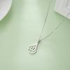 Islamic Muslim Allah Layered Necklaces for Women Stainless Steel Charm Water Drop Heart Shape Allah Pendant Double Layer Necklace Islamic Jewelry