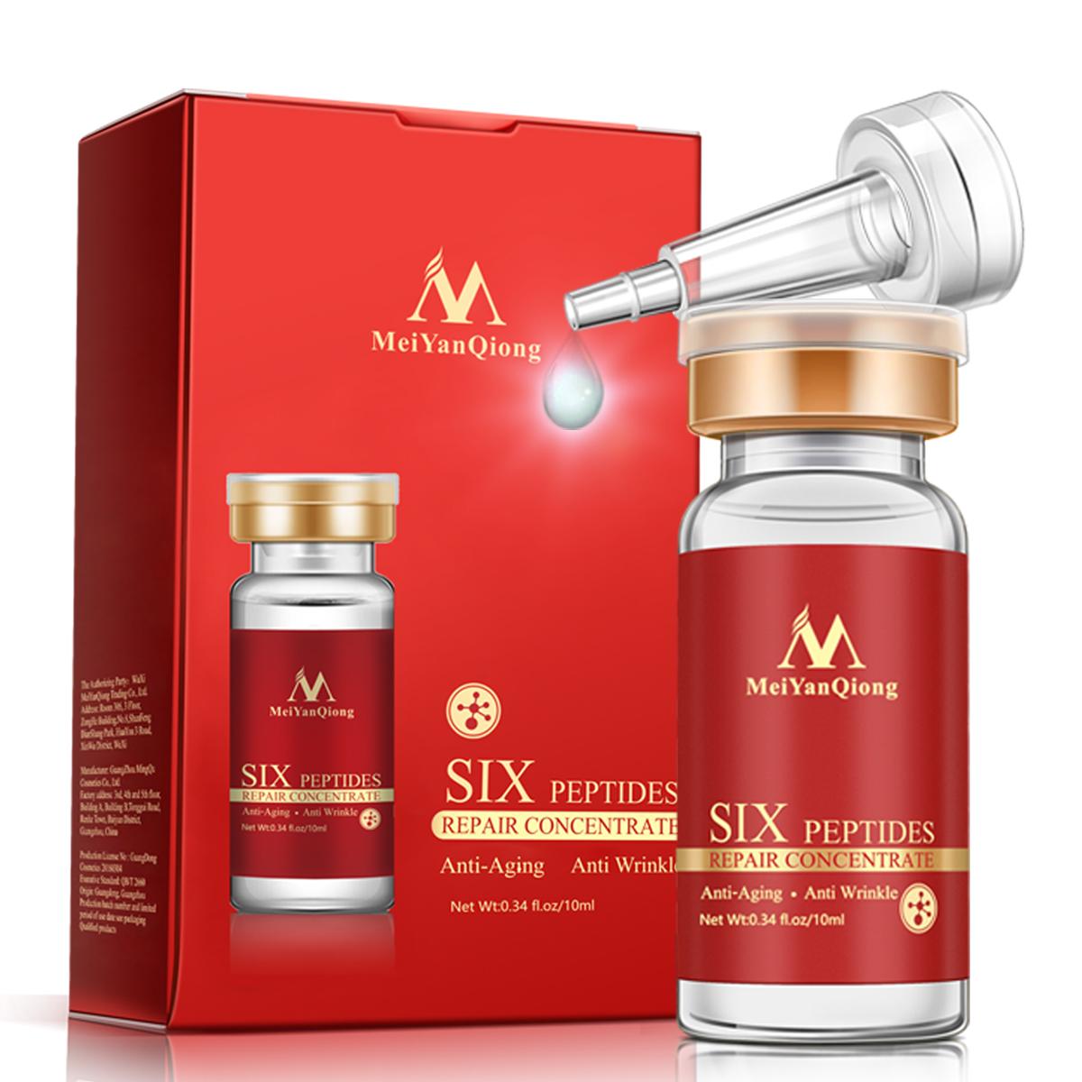 

MeiYanQiong Six-Win пептидная эссенция, увлажняющая, против старения, против тонких линий, для плотного сияния кожи 1pcs