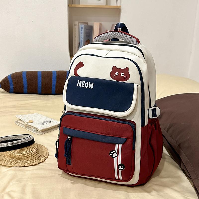 Schoolbag Schoolbag Female High School Student High Value Large Capacity Girl Junior High School Student Backpack Girls 1011 New Student Backpack