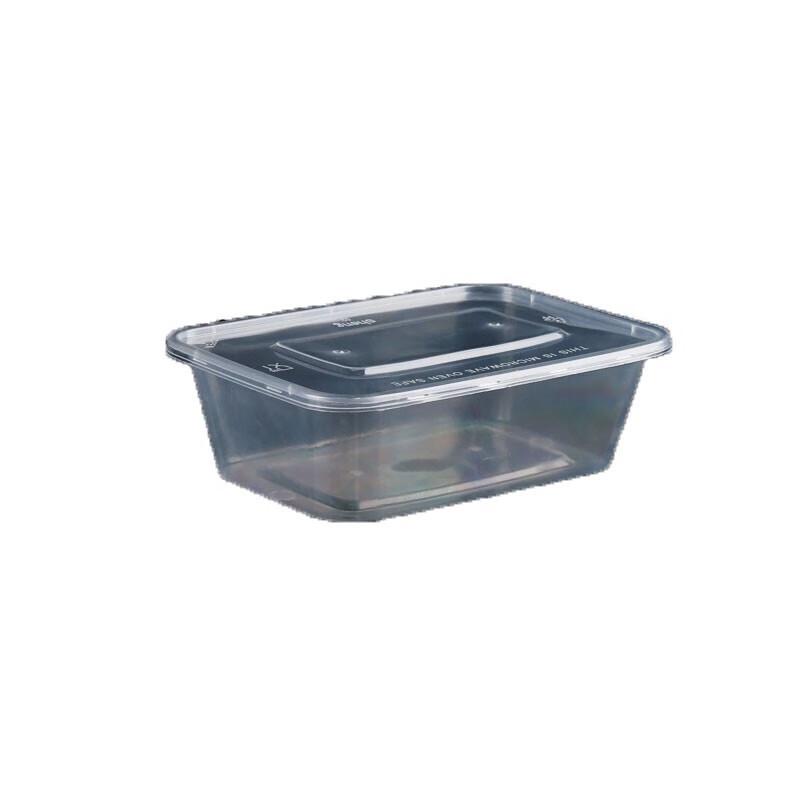 Homeglen Disposable Rectangular Plastic Takeaway Container with Lid