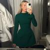 European Style Women's Winter 2025 Waist-Cinching Slim Dress
