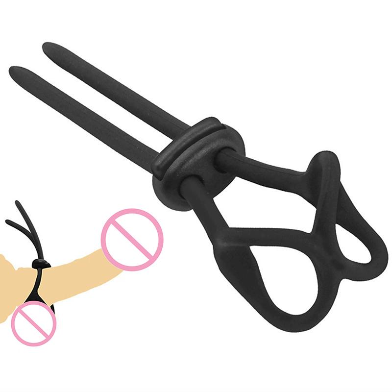 Adjustable Silicone Linen Nozzle Penis Ring Male Delay Ejaculation Lasting Cock Ring Adult Intimate Sex Toys For 18+ Men