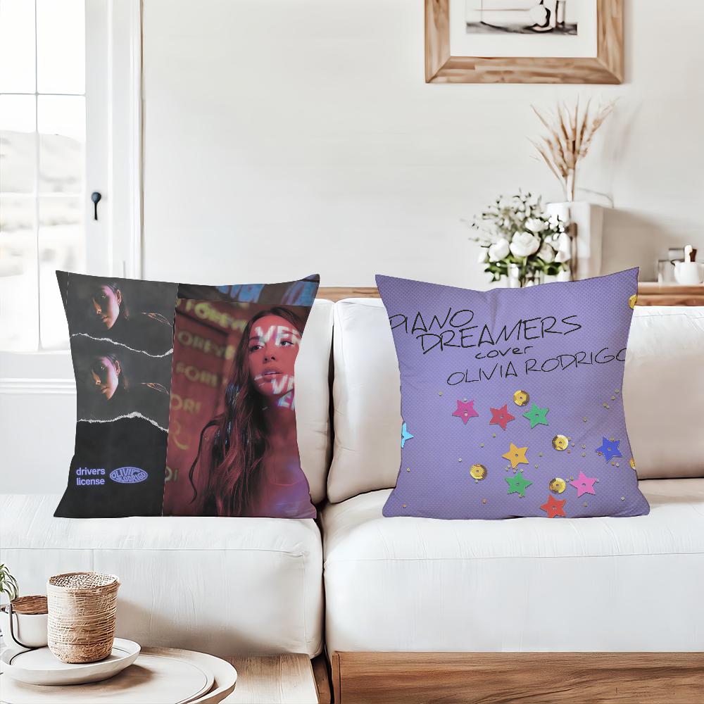 Amerikanische Sängerin Olivia Rodrigo Kissenbezug Büro Kissen Geeignet für Sofa Auto Schlafzimmer Dekorative Kissenhülle