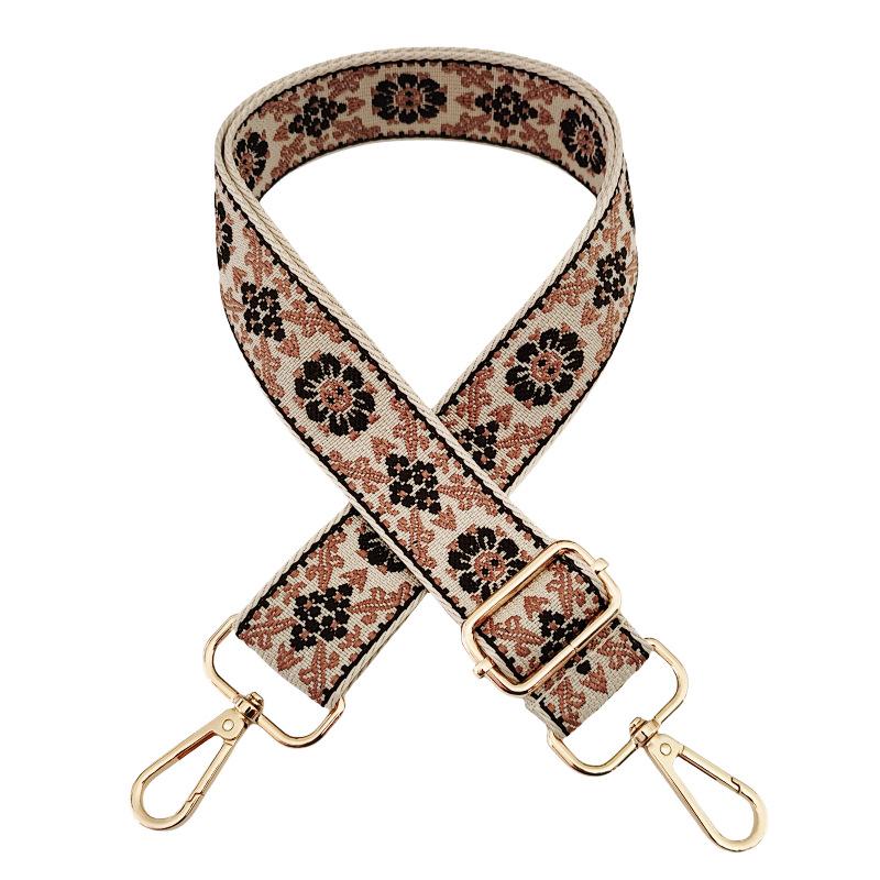 3.8cm Wide Adjustable Color Jacquard Crossbody Shoulder Strap - Bag Replacement Accessory