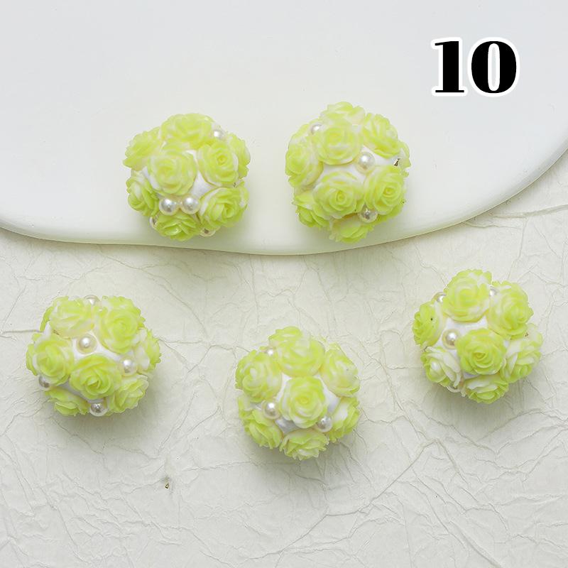2Cm 10Pcs Charm Rose Polymer Clay Colorful Lover Acrylic Beads for Jewelry Making Diy Necklace Bracelets Earring Accessories New