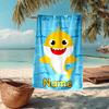 Custom Name Ultra-Soft Beach Towel with Shark Theme,Ideal for Pool - Camping, Diving - Perfect Travel Essential, Vibrant Beach Towel.