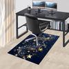 Golden Musical Notes and Stars Chair Mat Office Carpet, Oversized Rug for Home Decor, Sofa Mat, Desk Pad, Gift for Office or Bedroom/Living Room