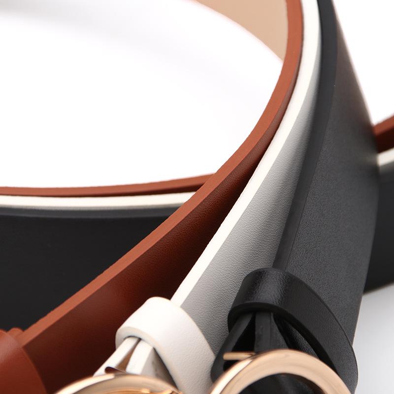 European and American Trendy and Versatile Ladies' Wide Belt, Student Sweater, Coat, Decorated Belt, Round Buckle, and Casual Belt