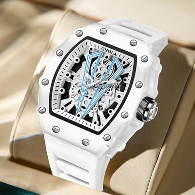 Tonneau Sports Men Wrist Watches Waterproof Luminous Fashion Casual Clock Male Quartz Watches Man Gift